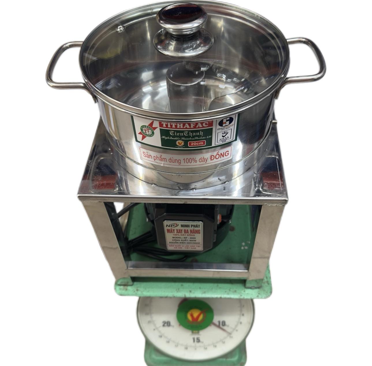 Điện Máy Minh Thành HD - Máy Xay Đa Năng 900w Nồi 20cm Inox Dao Thả 2 Cánh Thương Hiệu NINH PHÁT 100% Dây Đồng Bảo Hành 12 Tháng Điện Áp: 220V/50Hz