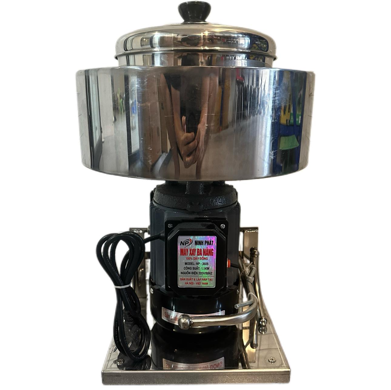 Điện Máy Minh Thành HD - Máy Xay Giò Chả Công Nghiệp 1100W Lõi Đồng 100% Có Bao Đá Nồi 22cm Dao 3 cánh Inox Tặng Thanh Ruốc Thương Hiệu NINH PHÁT Bảo Hành 12 Tháng
