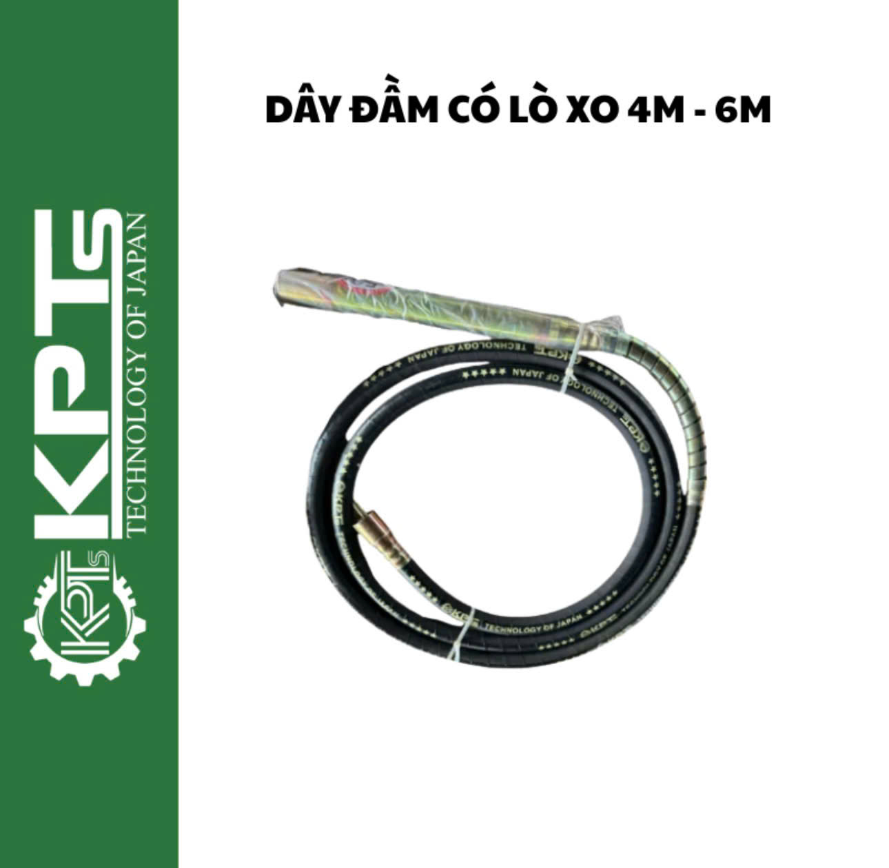 DÂY ĐẦM RUNG KPTs KPT-35/6LX PHI 35 LOẠI DÀI 6M CÓ LÒ XO