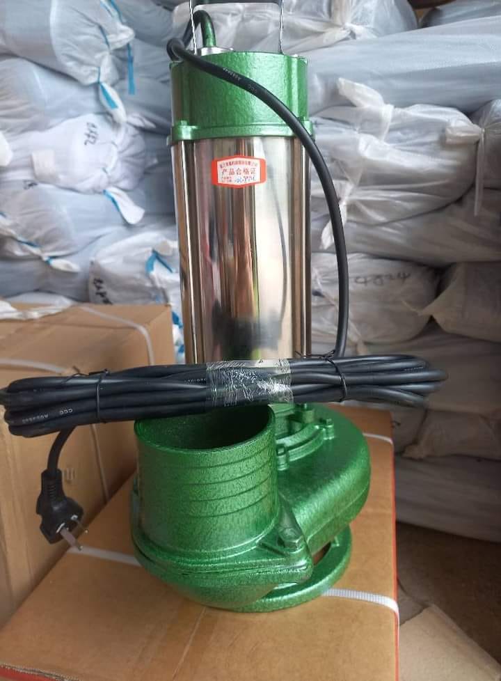 MÁY BƠM CHÌM NƯỚC THẢI BƠM TÕM XANH INOX 2200W-220V QDX65-7-2.2 ỐNG XẢ 100MM LƯU LƯỢNG 65M3/H MAX 7M BƠM HÚT NƯỚC THẢI SINH HOẠT AO HỒ TƯỚI TIÊU DÂN DỤNG