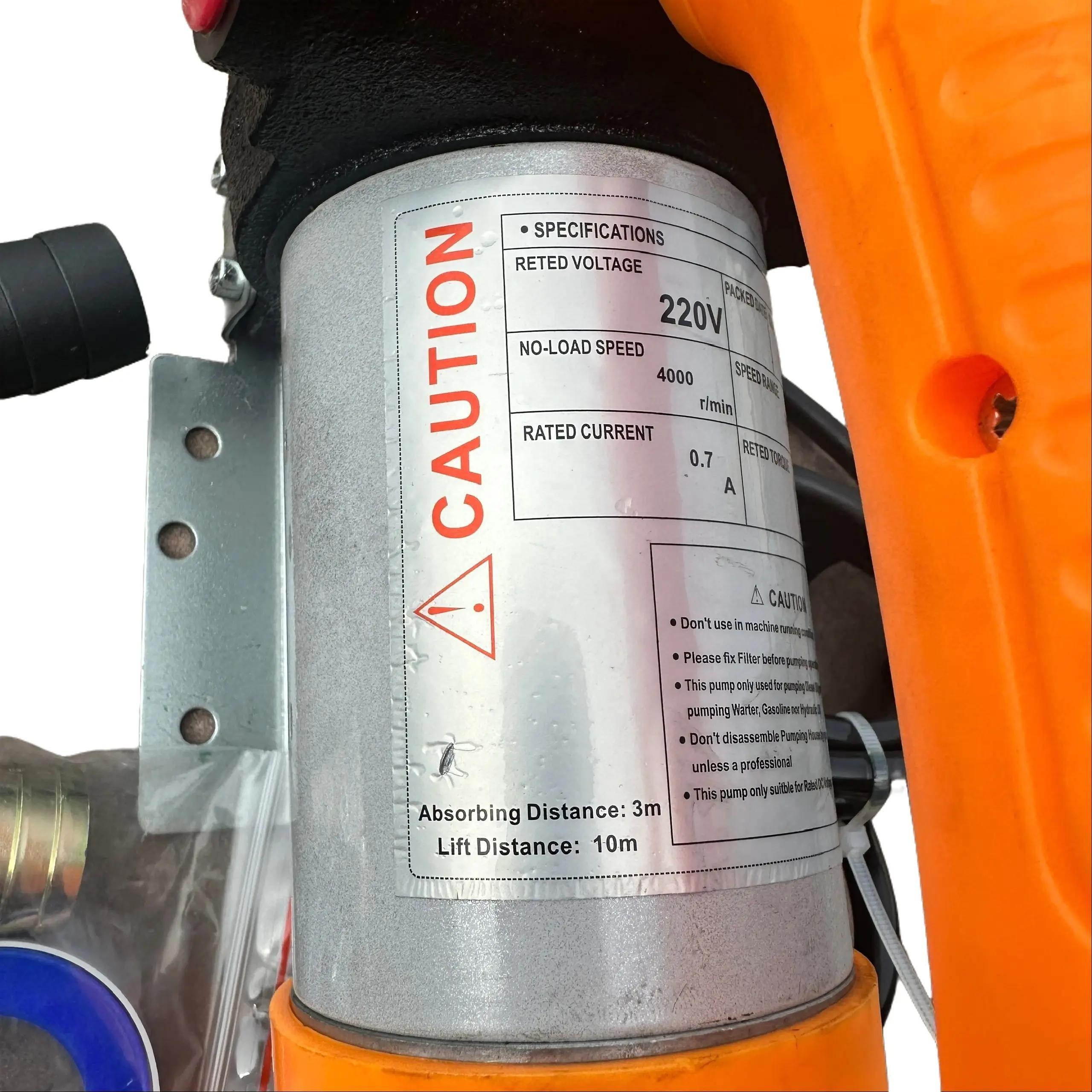 MÁY BƠM DẦU 200W 220V HÚT SÂU 3M ĐẾN 8M CỘT ÁP 10 ĐẾN 15M HÚT XẢ 25/25 LƯU LƯỢNG 40 L/MIN HÚT DẦU DIESEL NHỎ GỌN