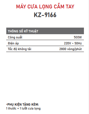 MÁY CƯA LỌNG CẦM TAY KZ-9166