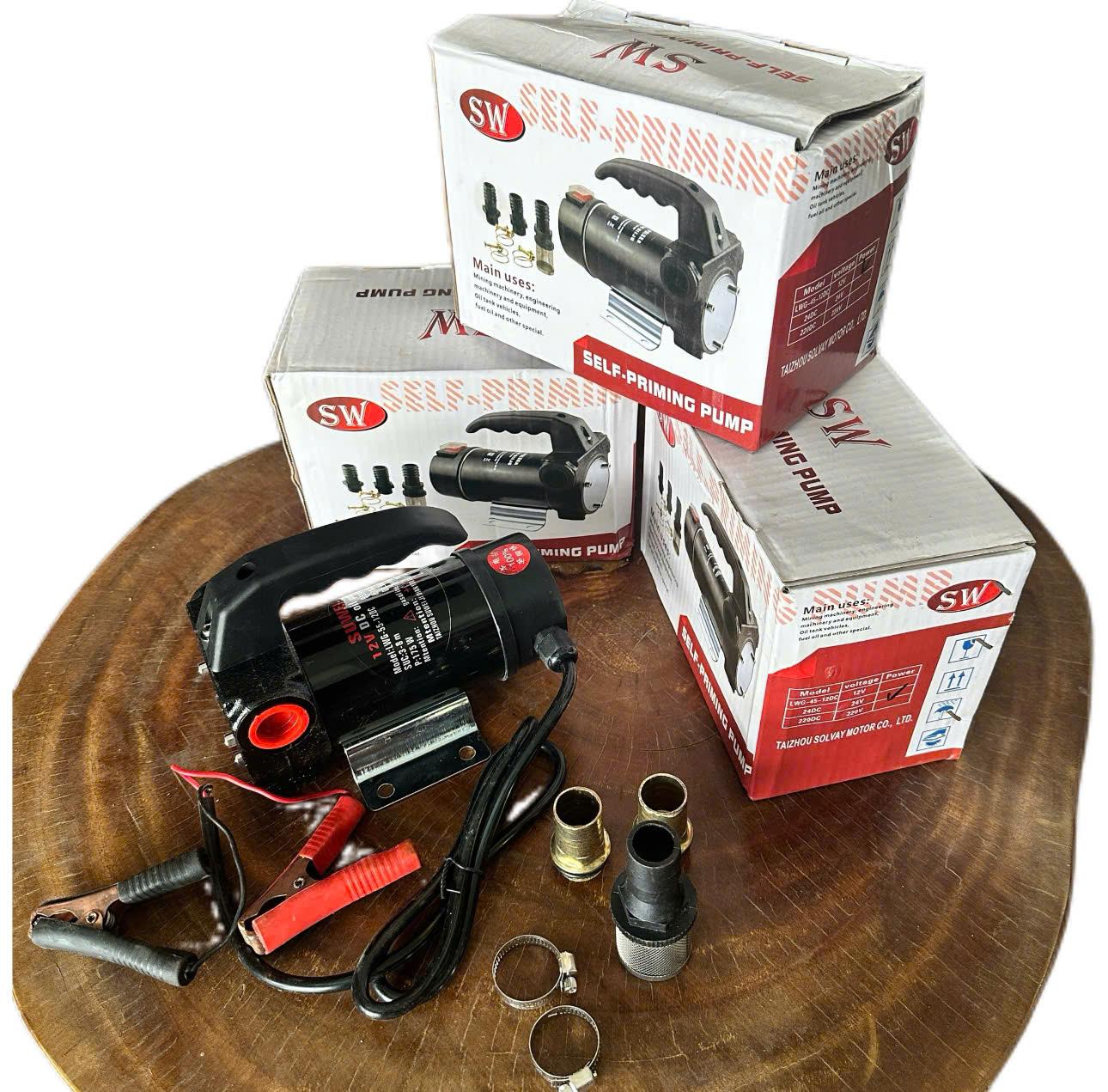 Điện Máy Minh Thành HD - Máy Bơm Dầu 175w - 12v Hút Sâu 8m Cột Áp 15m Hút Xả 25/25  Lưu Lượng 55 l/min Cánh Đồng Cốt Hợp Kim Thương Hiệu SUWEI Bảo Hành Chính Hãng