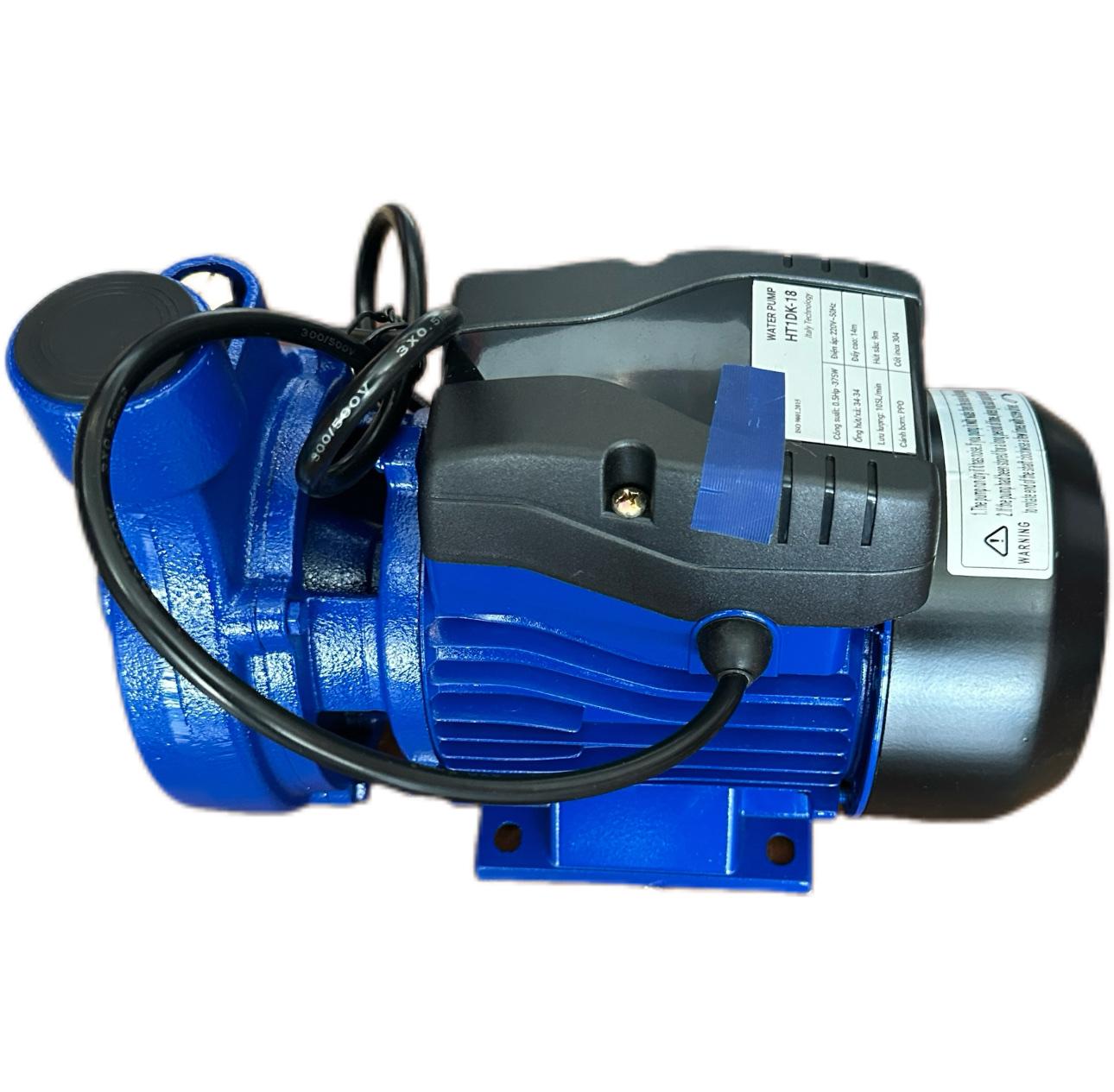 Điện Máy Minhh Thành HD - Máy Bơm Ly Tâm  375w - 220v Hút Sâu 8m Đẩy Cao 14m Hút Xả 34/34 Lưu Lượng 105 l/min Cánh PPO Cốt Inox304 Thương Hiệu HTC Dây Đồng Bảo Hành 12 tháng