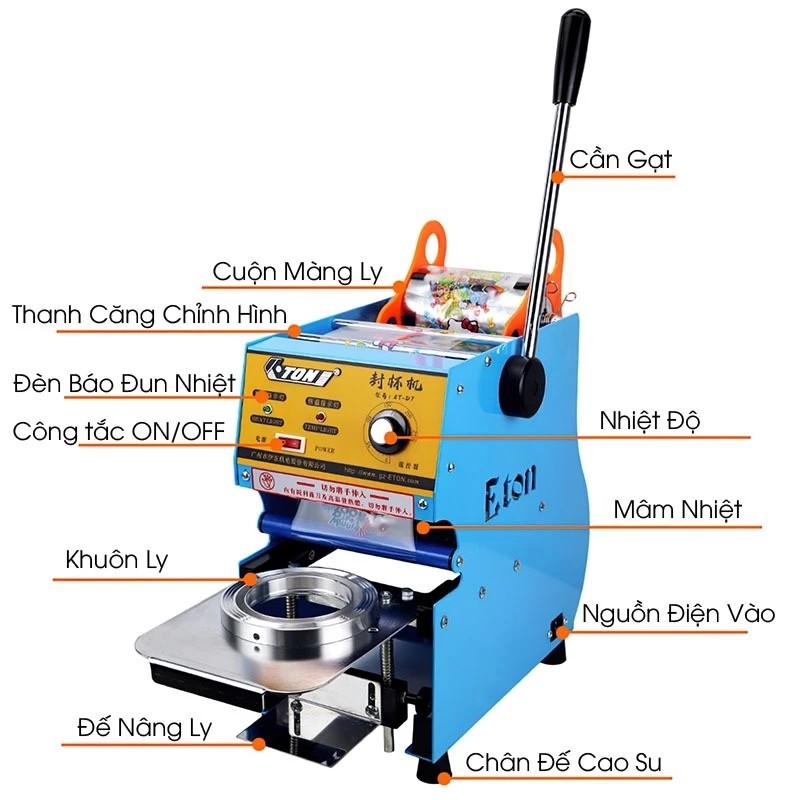 Điện Máy Minh Thành HD - Máy Ép Ly Thủ Công ET-D7S Điều Chỉnh Nhiệt Độ Thời Gian 2s Công Suất 300w Thương hiệu ETON Dây Đồng Bảo Hành Chính Hãng