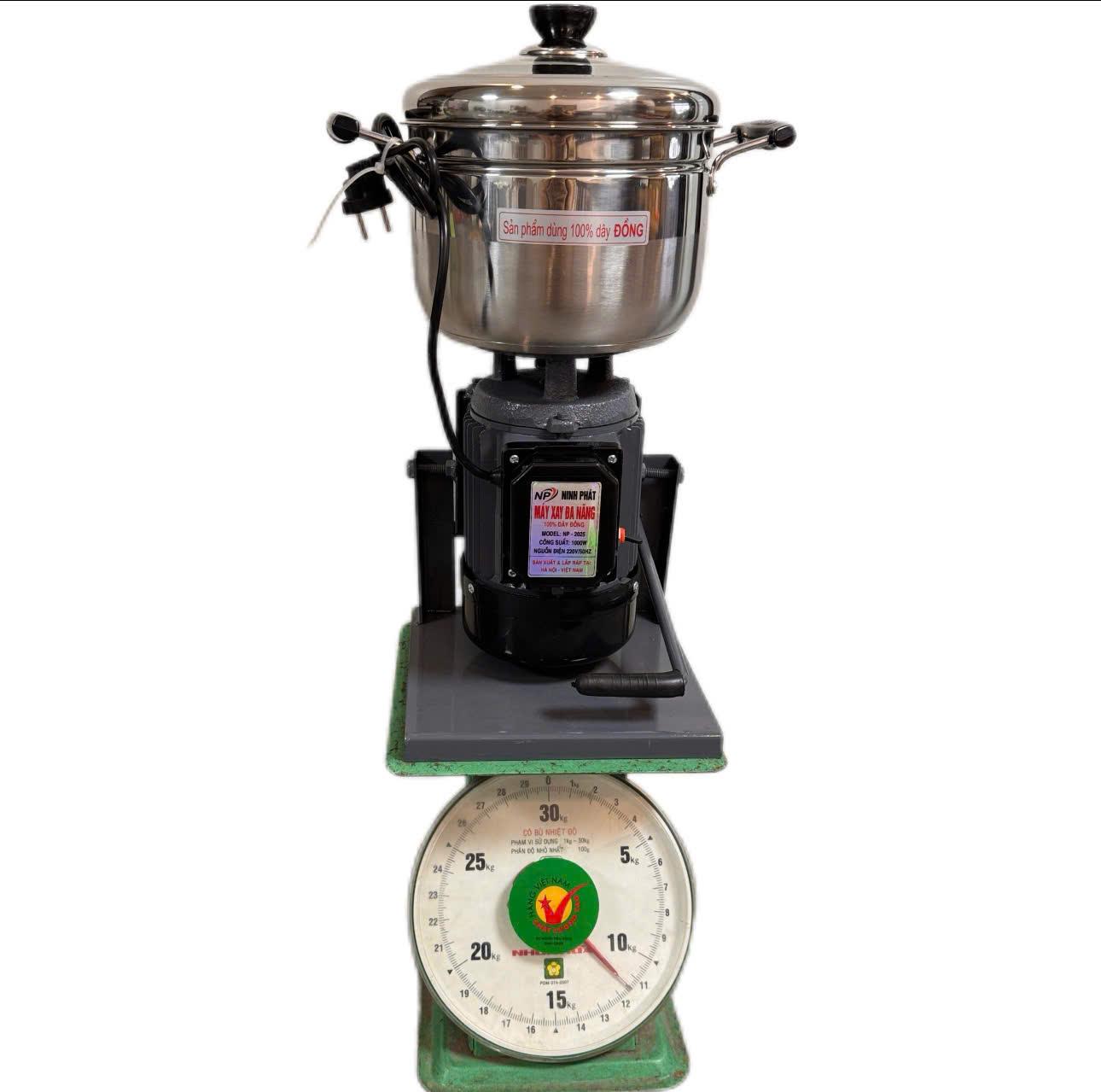 Điện Máy Minh Thành HD - Máy Xay Thịt Công Nghiệp 1000w - 220v Lõi Đồng 100% Khung Thép Nồi 22cm Dao 3 Cánh Inox Tặng Thanh Ruốc Thương Hiệu NINH PHÁT Bảo Hành 12 Tháng