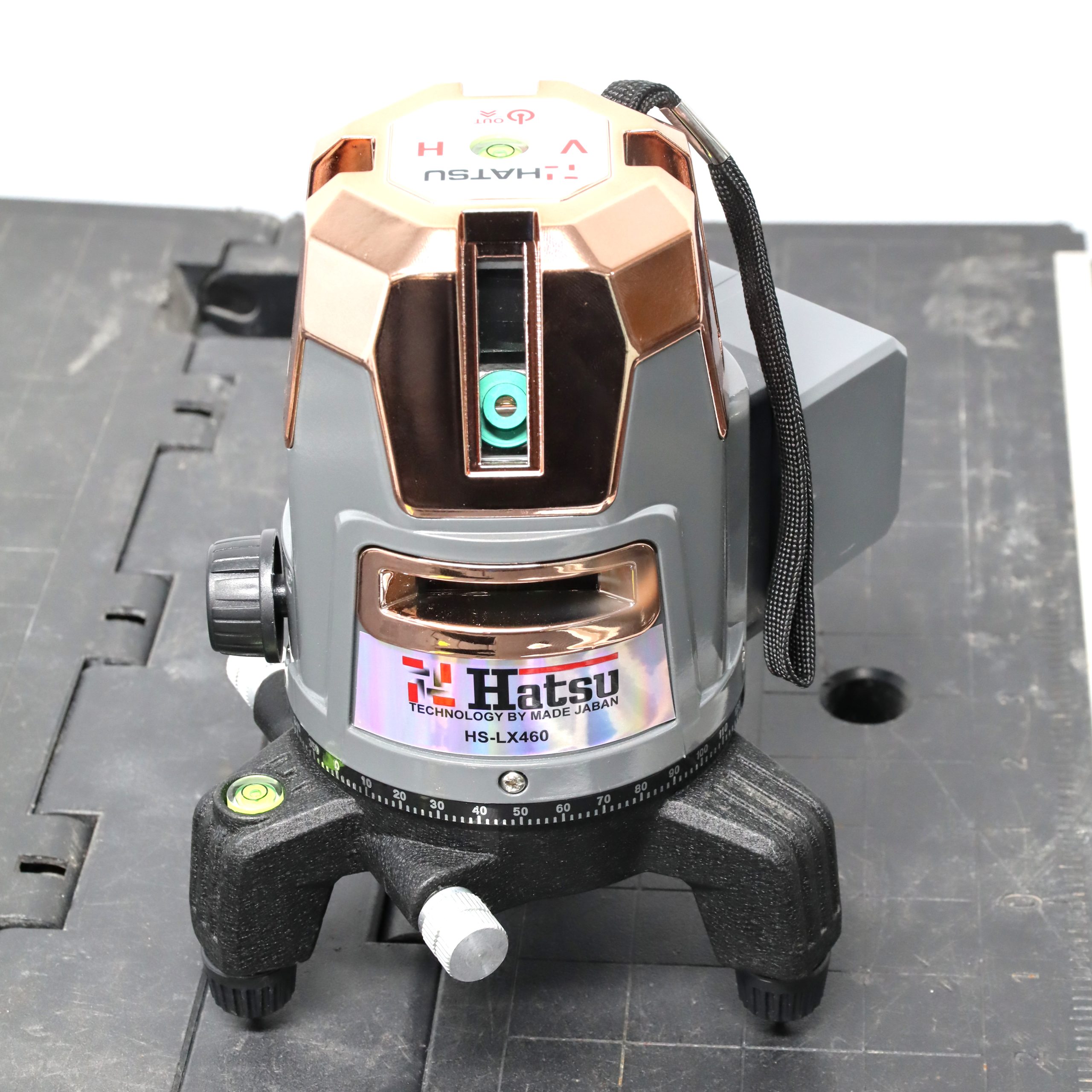 MÁY CÂN BẰNG LASER 5 TIA XANH HATSU HS LX-460 CÓ ĐIỀU KHIỂN QUAY 360° KÈM CHÂN