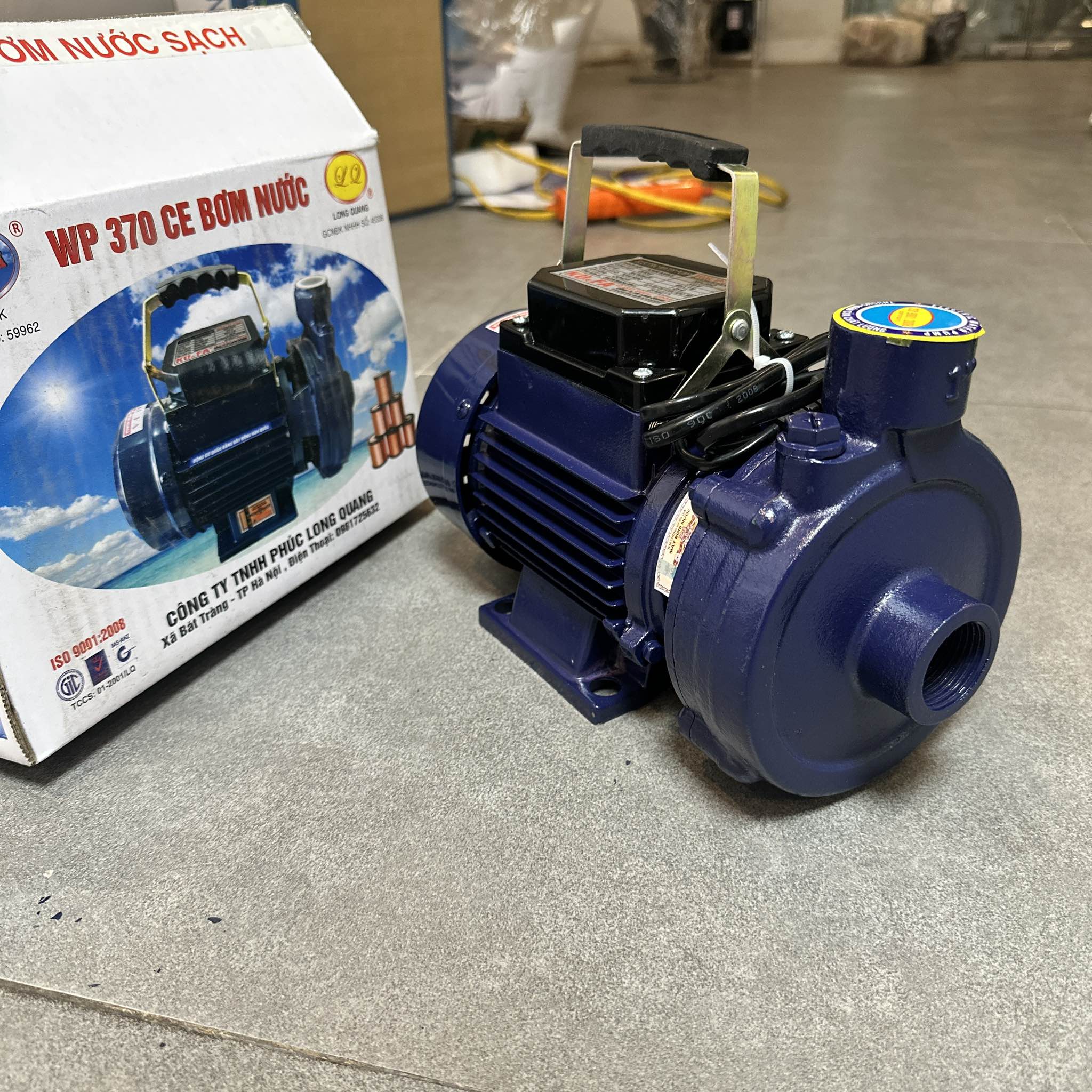 MÁY BƠM NƯỚC LY TÂM 370W KUFA CÁ SẤU WP-370CE HÚT XẢ 25/25 LƯU LƯỢNG 3.5 ĐẾN 10M3/H MAX 25M CÁNH PPO CỐT HỢP KIM BƠM TƯỚI TIÊU DÂN DỤNG