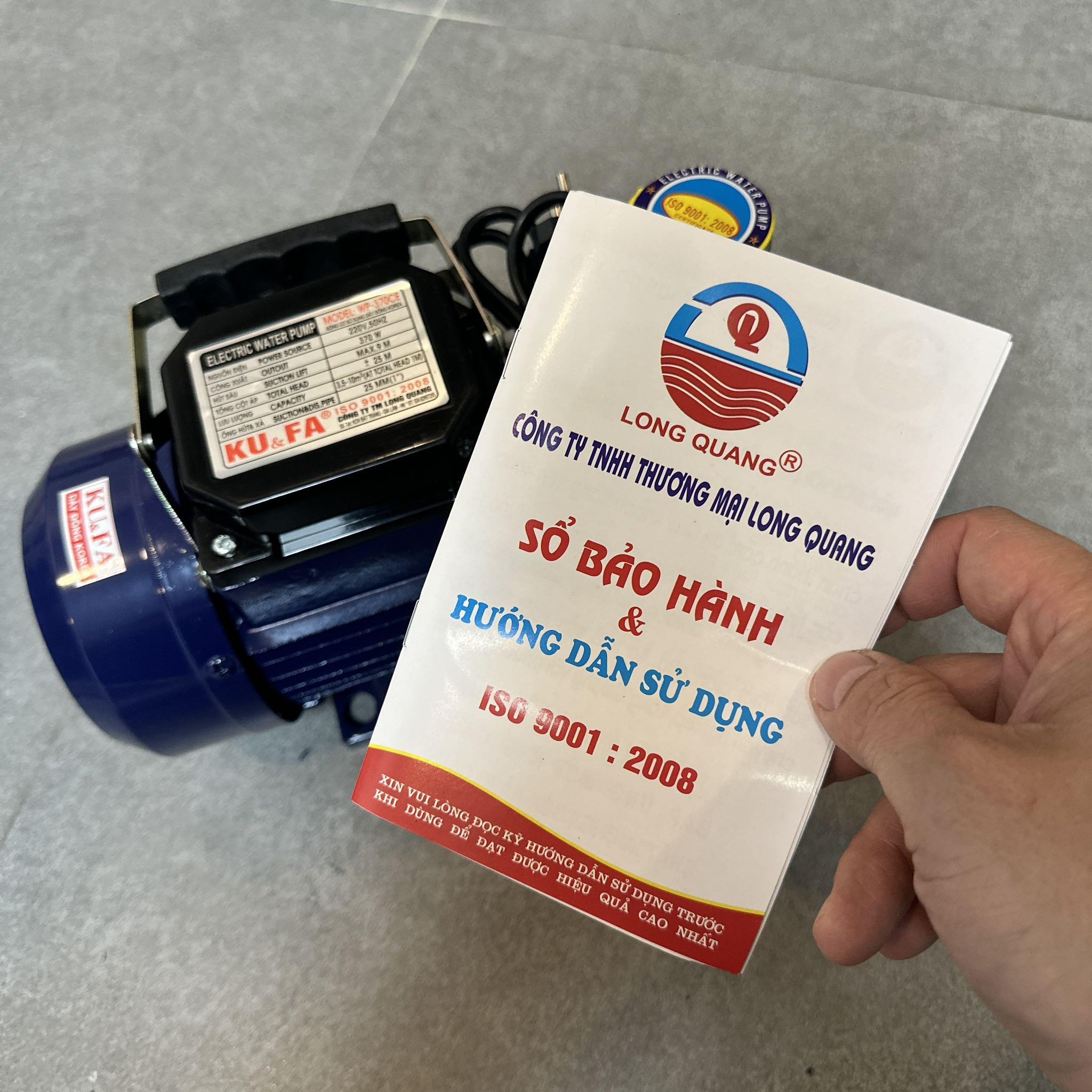 MÁY BƠM NƯỚC LY TÂM 370W KUFA CÁ SẤU WP-370CE HÚT XẢ 25/25 LƯU LƯỢNG 3.5 ĐẾN 10M3/H MAX 25M CÁNH PPO CỐT HỢP KIM BƠM TƯỚI TIÊU DÂN DỤNG