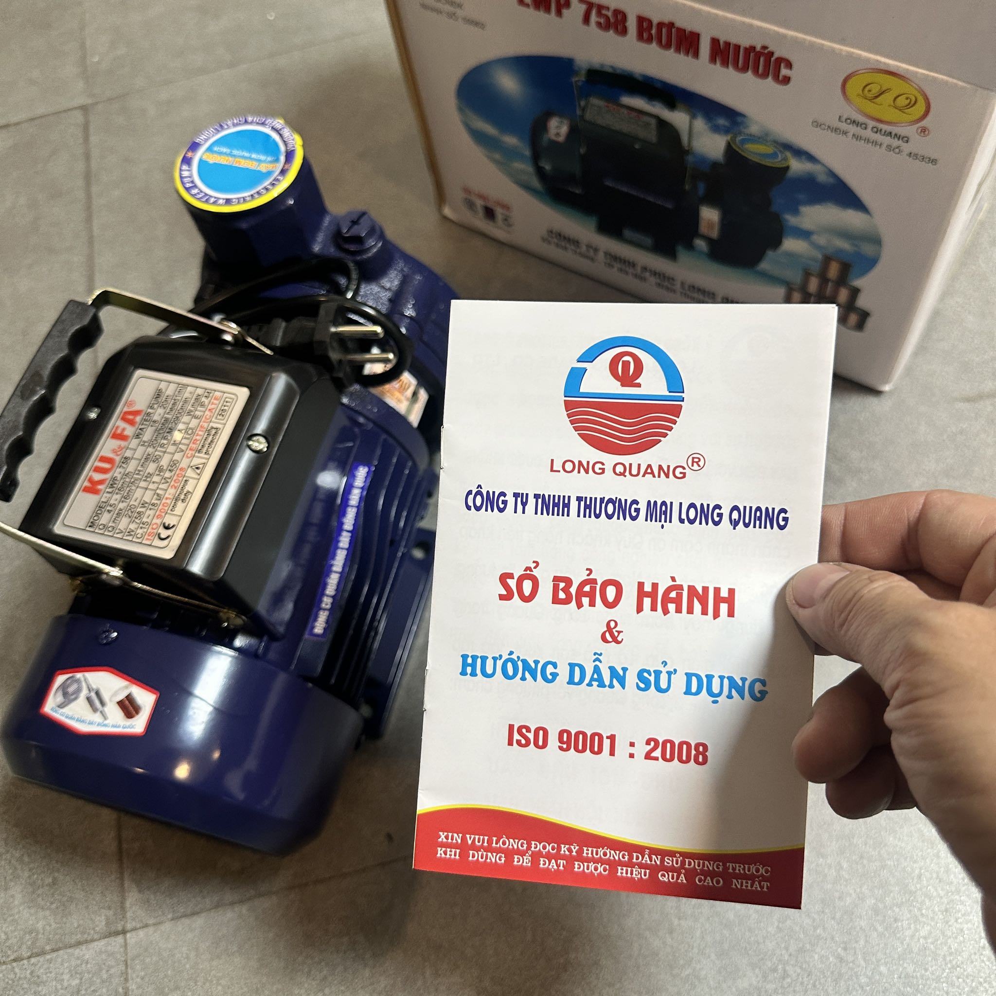 MÁY BƠM NƯỚC LY TÂM 750W KUFA CÁ SẤU LWP-758 HÚT XẢ 40/40 LƯU LƯỢNG 4.5 ĐẾN 16M3/H MAX 20M CÁNH PPO CỐT HỢP KIM BƠM TƯỚI TIÊU DÂN DỤNG