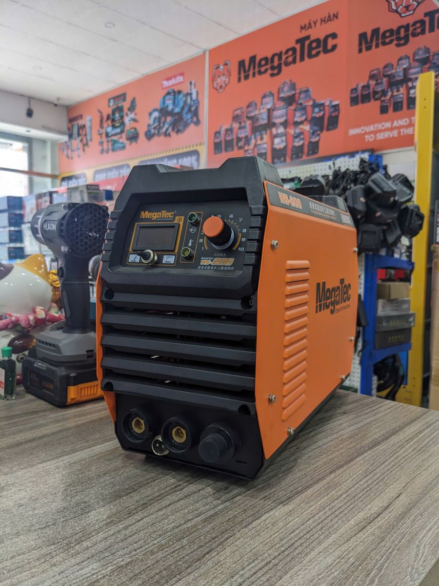 MÁY HÀN TIG Và QUE 200A MEGATEC WS-200 6.2KVA TIG 160A MMA 140A 0.5~5MM 0~5s