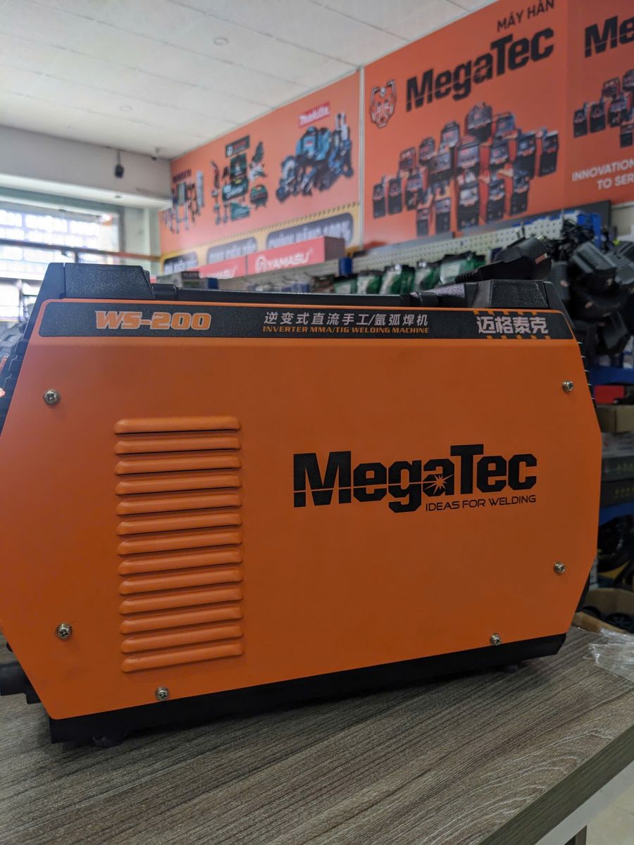 MÁY HÀN TIG Và QUE 200A MEGATEC WS-200 6.2KVA TIG 160A MMA 140A 0.5~5MM 0~5s
