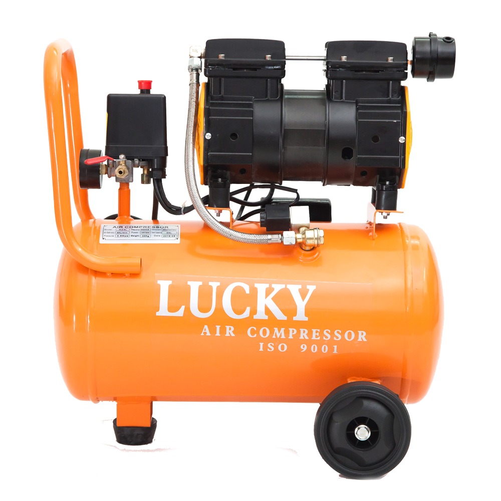 Máy Nén Khí Lucky K24L Không Dầu 24L Siêu Êm Máy Bơm Hơi Khí Nén Sạch 8Kg