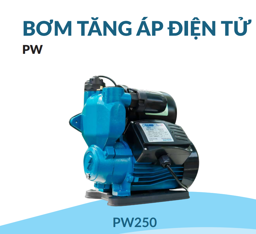 Máy Bơm Tăng Áp NAVY PW250 Tự Động Bơm Nước Nóng Chống Cháy Khan Có Rơ Le Nhiệt Chống Cạn Tăng Áp Cho Nhiều Thiết Bị
