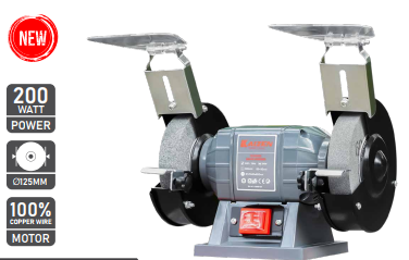 Máy Mài 2 Đá KAIZEN KZ-BG125 125mm 220V – Tốc Độ Chậm Chống Rung, Độ Chính Xác Cao