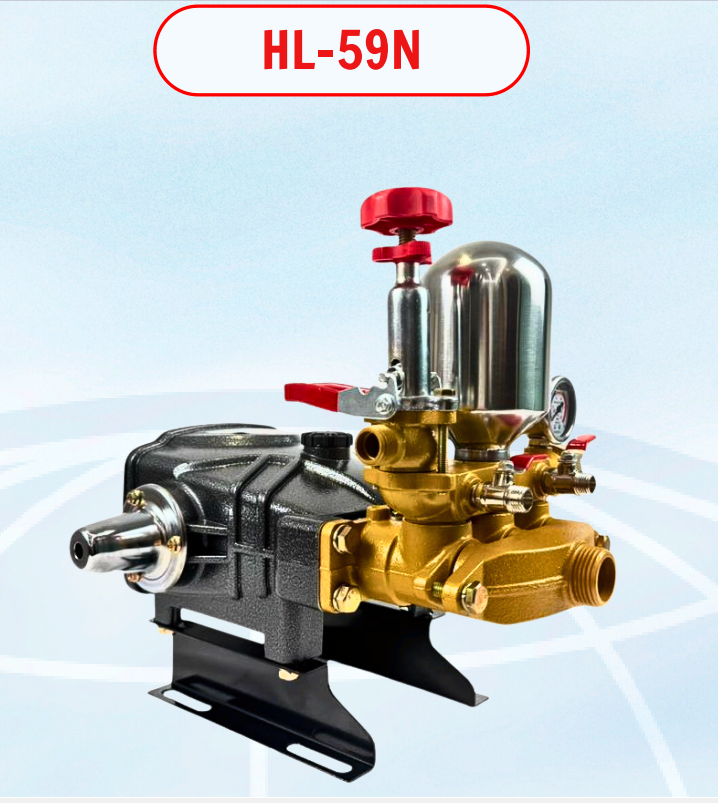 ĐẦU PHUN ÁP LỰC LUCKY HL59N MÀU ĐEN GÂN PISTON SỨ 30MM