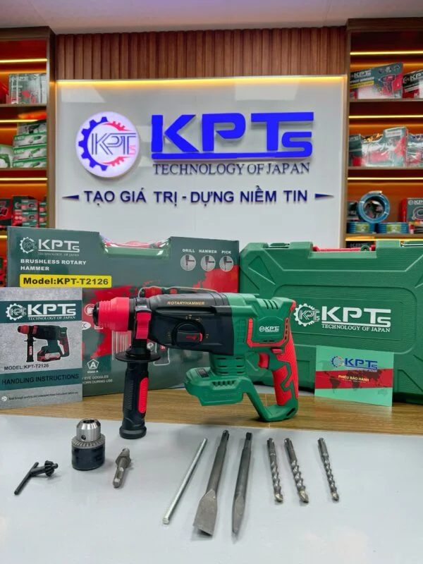 MÁY KHOAN PIN BÊ TÔNG KPTs KPT-T2126 3.0J 5.500V/P MÔ TƠ KHÔNG CHỔI THAN