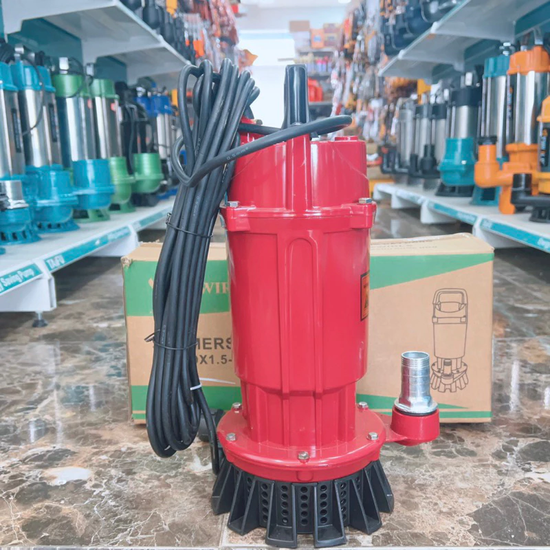 MÁY BƠM CHÌM 750W BƠM THẢ TÕM NƯỚC SẠCH SWIRLS SW.QDX1.5-32-0.75 ỐNG XẢ 25 LƯU LƯỢNG 25 L/PHÚT MAX 32M BƠM NƯỚC GIẾNG AO HỒ DÂN DỤNG GIA ĐÌNH