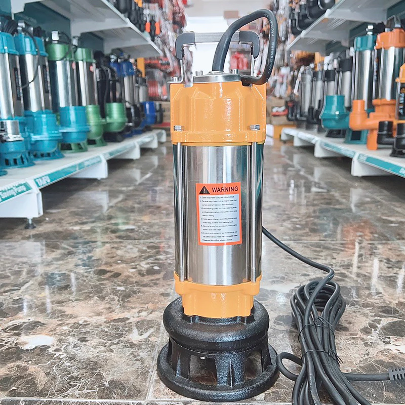 MÁY BƠM CHÌM NƯỚC THẢI CÓ CÁNH CẮT RÁC 400W THÂN INOX 304 SWIRLS V400D