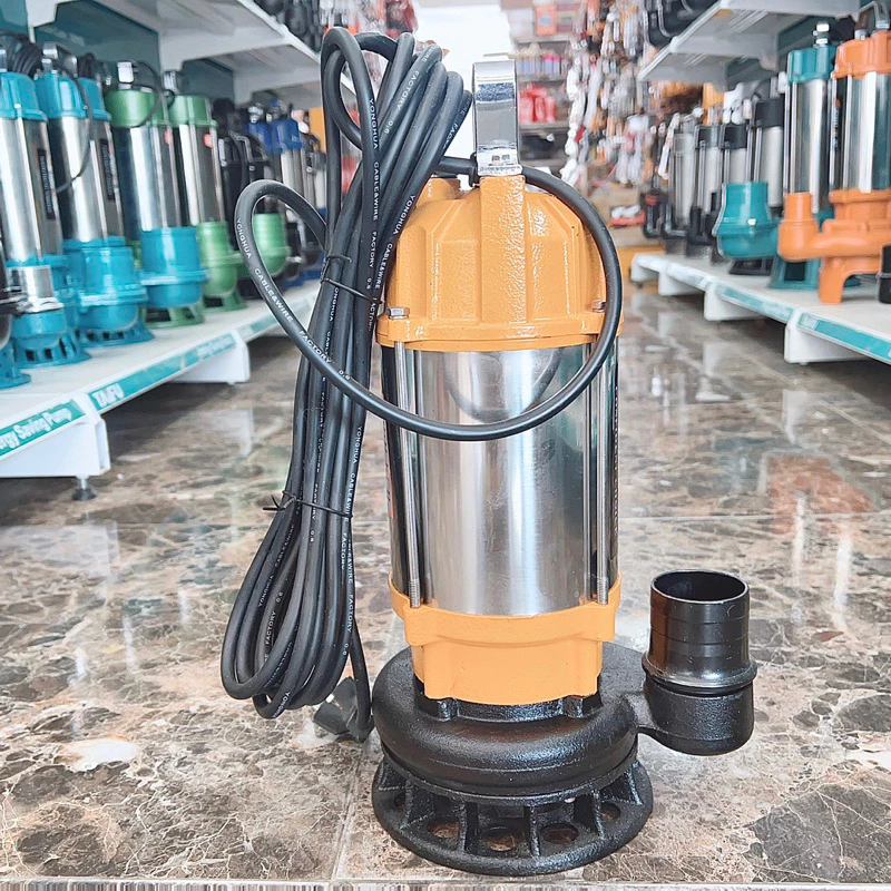 MÁY BƠM CHÌM NƯỚC THẢI CÓ CÁNH CẮT RÁC 1100W THÂN INOX 304 SWIRLS V1100D