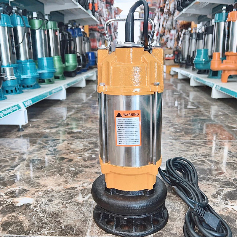 MÁY BƠM CHÌM NƯỚC THẢI CÓ CÁNH CẮT RÁC 1100W THÂN INOX 304 SWIRLS V1100D