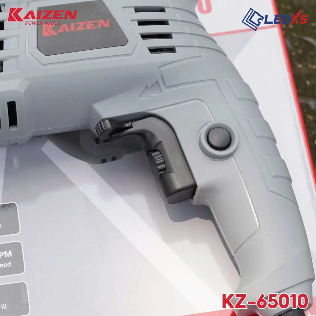 Máy Khoan Điện 3 chức năng KAIZEN KZ-65010 Máy Khoan Tường Bắt Vít Khoan Bê Tông 650W Đầu 10mm Điều Tốc 6 Cấp Đảo Chiều 2800rpm