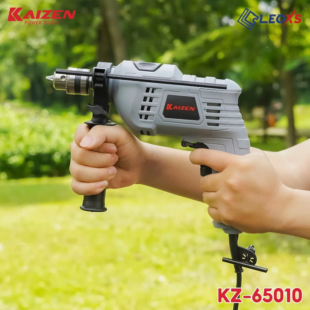 Máy Khoan Điện 3 chức năng KAIZEN KZ-65010 Máy Khoan Tường Bắt Vít Khoan Bê Tông 650W Đầu 10mm Điều Tốc 6 Cấp Đảo Chiều 2800rpm