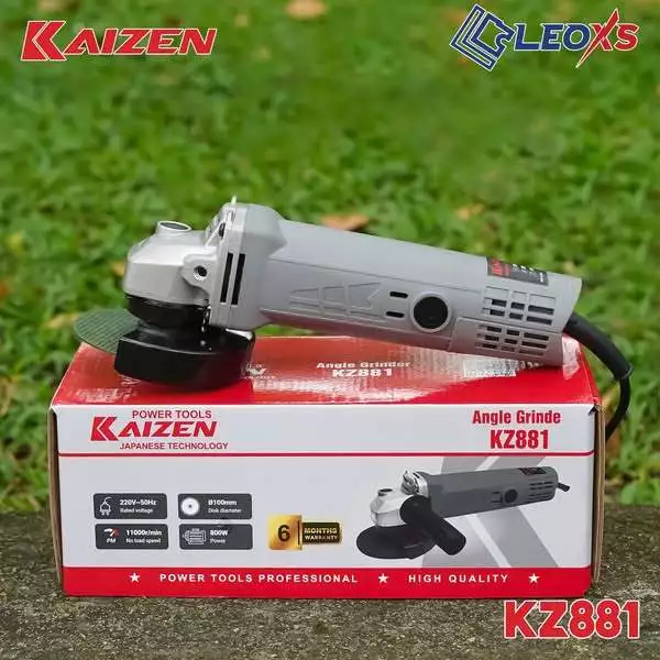 Máy Mài Góc KAIZEN KZ881 800W 100mm Công Tắc Đuôi 11000rpm