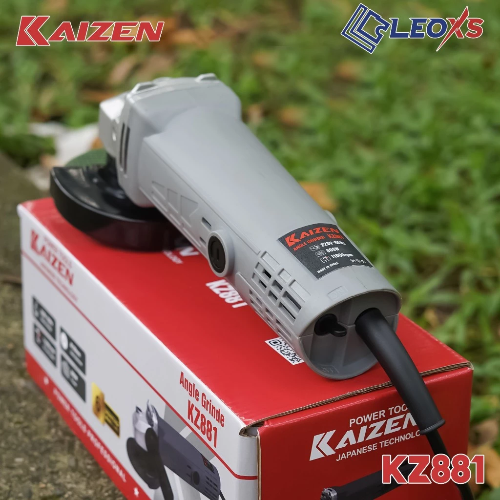 Máy Mài Góc KAIZEN KZ881 800W 100mm Công Tắc Đuôi 11000rpm
