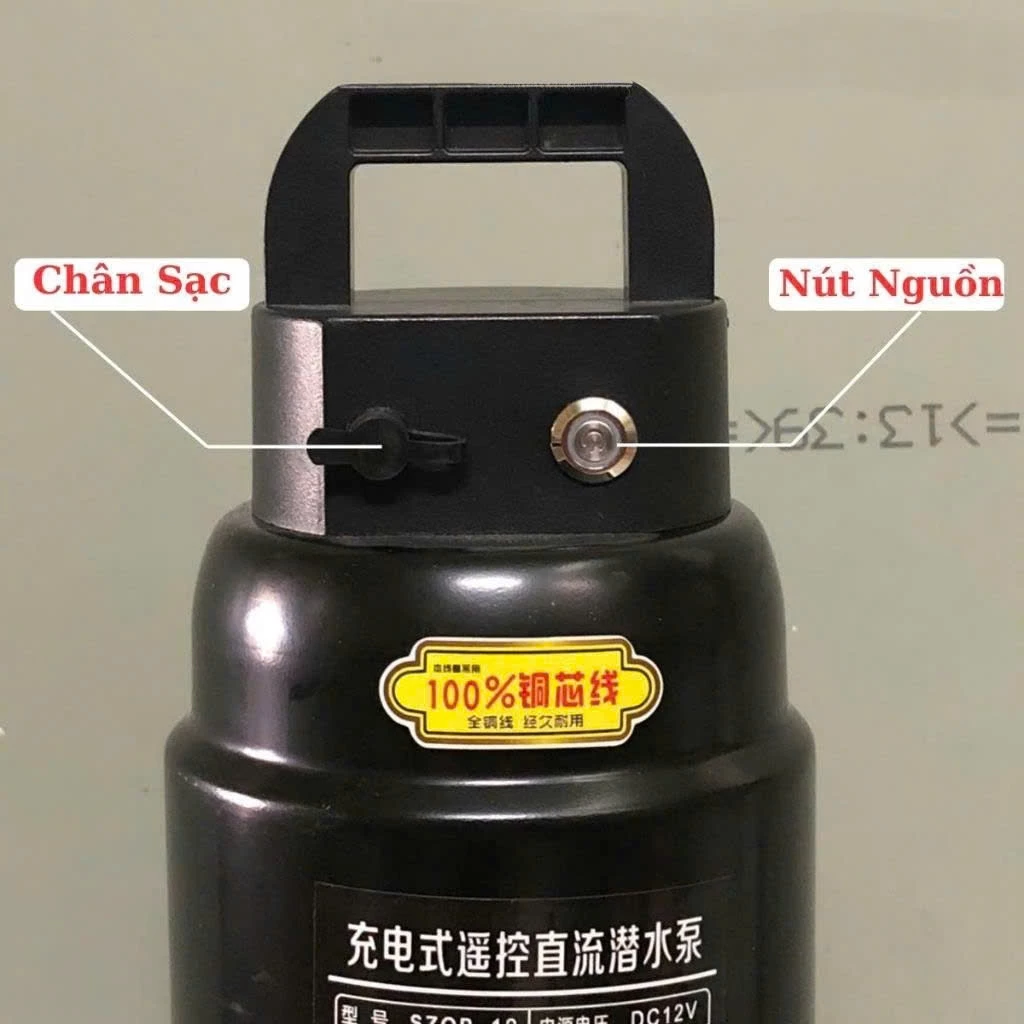 MÁY BƠM CHÌM BƠM TÕM ĐIỆN DC 12V SẠC PIN CÓ ĐIỀU KHIỂN TỪ XA BƠM TƯỚI VƯỜN HIỆU QUẢ ĐA NĂNG NHỎ GỌN BỀN BỈ