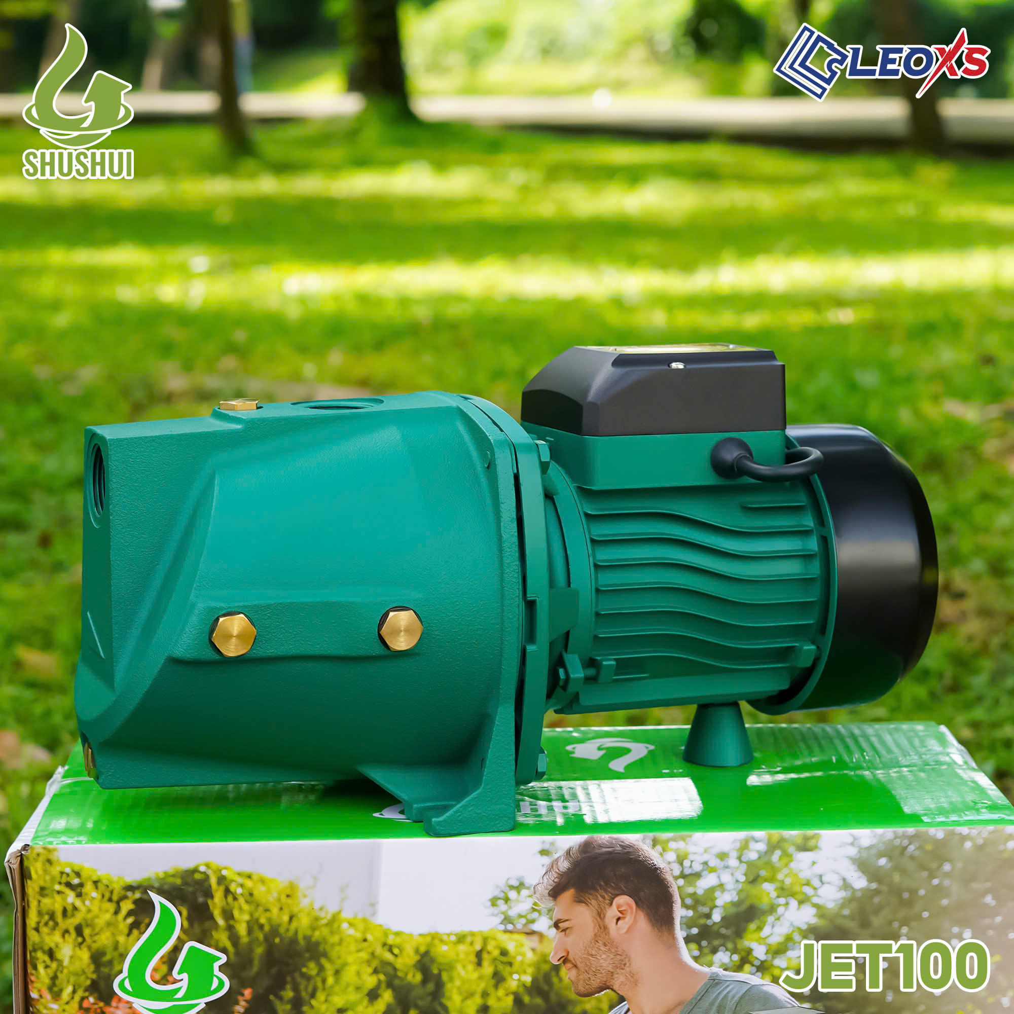 Điện Máy Minh Thành HD -  Máy Bơm Nước Jet100 750w - 220v Hút Sâu 9m Cột Áp 40m Hút Xả 34/34 Lưu Lượng 60 l/min Cánh PPO Cốt Inox304 Thương Hiệu SHUSHUI Dây Đồng Bảo Hành 12 Tháng