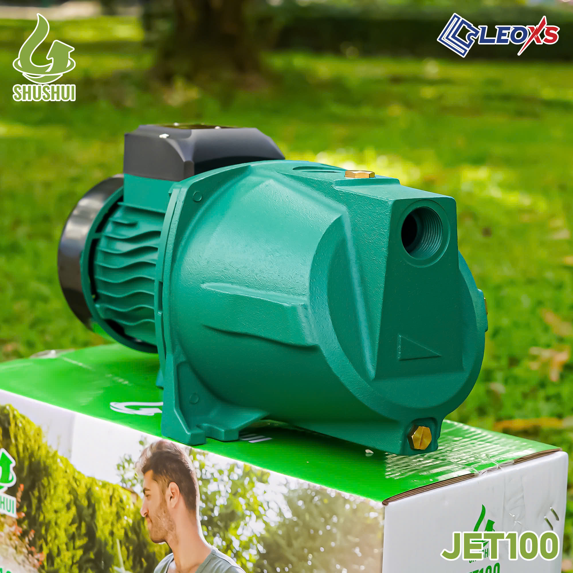 Điện Máy Minh Thành HD -  Máy Bơm Nước Jet100 750w - 220v Hút Sâu 9m Cột Áp 40m Hút Xả 34/34 Lưu Lượng 60 l/min Cánh PPO Cốt Inox304 Thương Hiệu SHUSHUI Dây Đồng Bảo Hành 12 Tháng