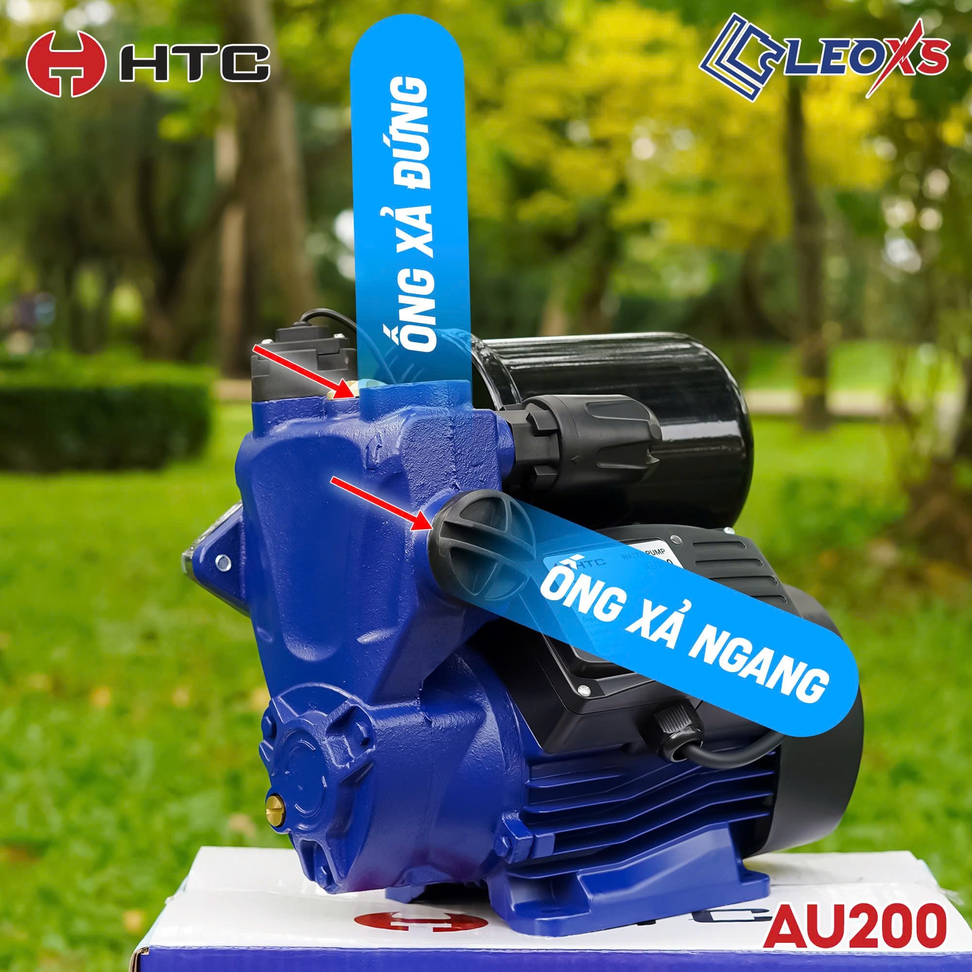 Máy Bơm Tăng Áp Điện Tử Nước Nóng HTC AU200 200W Bơm Tổng Gia Đình Công Ty