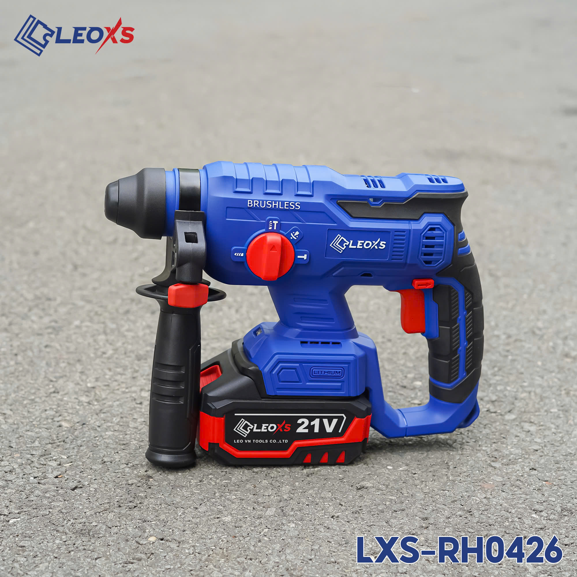 MÁY KHOAN ĐỤC BÊ TÔNG PIN LEOxs LXS-RH0426 CHUYÊN 4 CHỨC NĂNG MOTOR KHÔNG CHỔI THAN