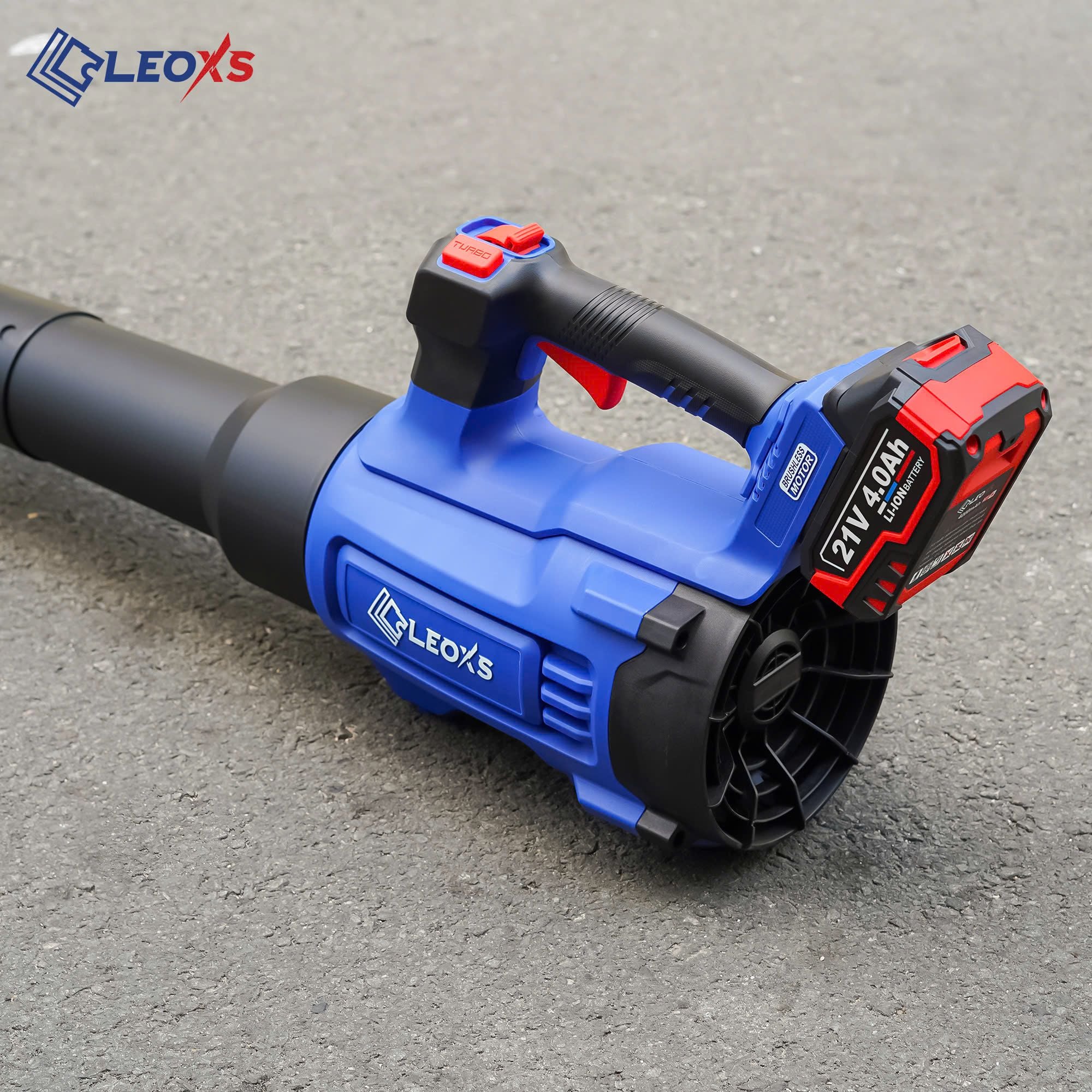 MÁY THỔI LÁ THỔI BỤI DÙNG PIN M21 LEOxs LXS-BL4510 MÔ TƠ KHÔNG CHỔI THAN CHÂN PIN PHỔ THÔNG