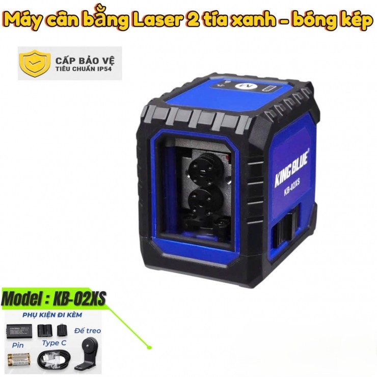 MÁY CÂN BẰNG 2 TIA XANH KING BLUE KB-02XS LASER OSRAM BÓNG KÉP