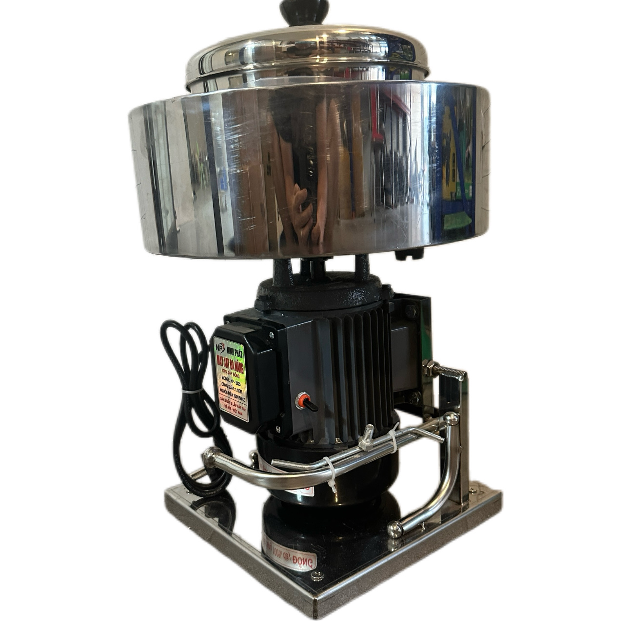 Điện Máy Minh Thành HD - Máy Xay Giò Chả Công Nghiệp 1100W Lõi Đồng 100% Có Bao Đá Nồi 22cm Dao 3 cánh Inox Tặng Thanh Ruốc Thương Hiệu NINH PHÁT Bảo Hành 12 Tháng
