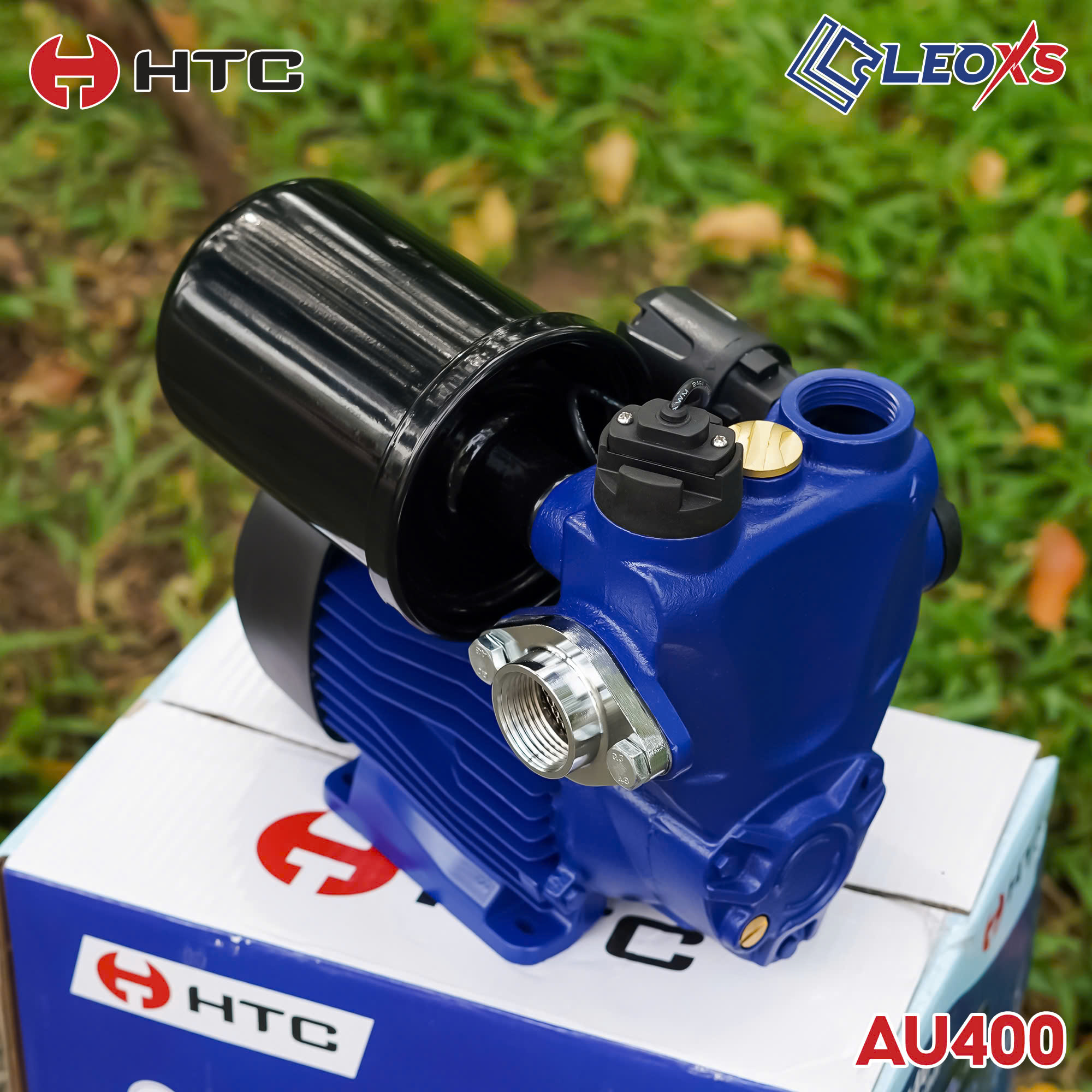 Điện Máy Minh Thành HD - Máy Bơm Tăng Áp 400w - 220v  Hút Sâu 8m Cột Áp 31m Hút Xả 34/34 Lưu Lượng 37 l/min Cánh Đồng Cốt Inox Thương Hiệu HTC Dây Đồng Bảo Hành 12 Tháng