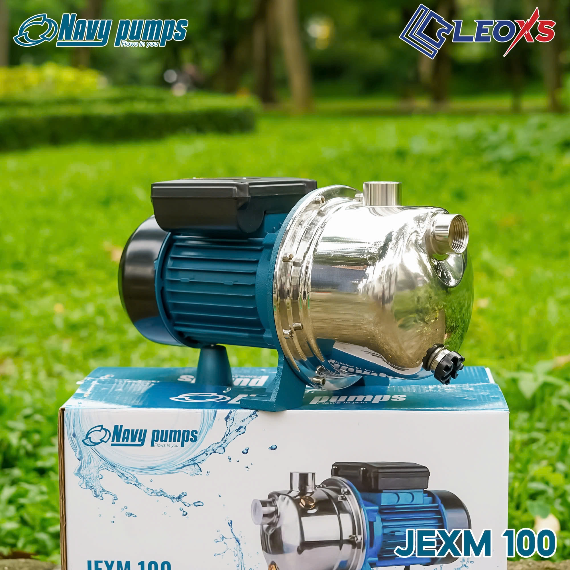 MÁY BƠM ĐẦU INOX TỰ MỒI NAVY - BƠM CẤP NƯỚC GIA ĐÌNH JEXM100