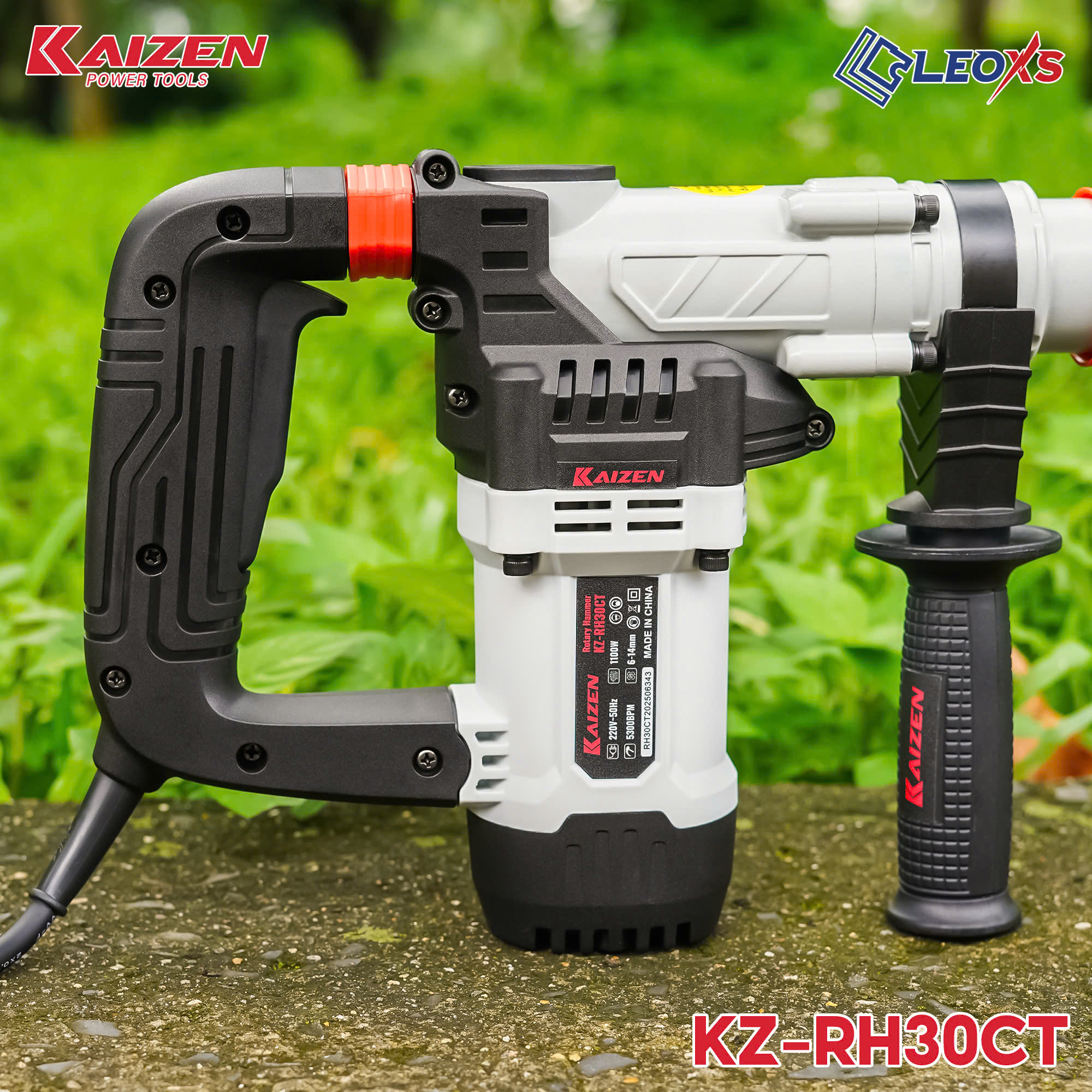 Máy Khoan Búa 2 Chức Năng KAIZEN KZ-RH30CT 1100W Khoan Đục Bê Tông SDS Plus 6-14mm