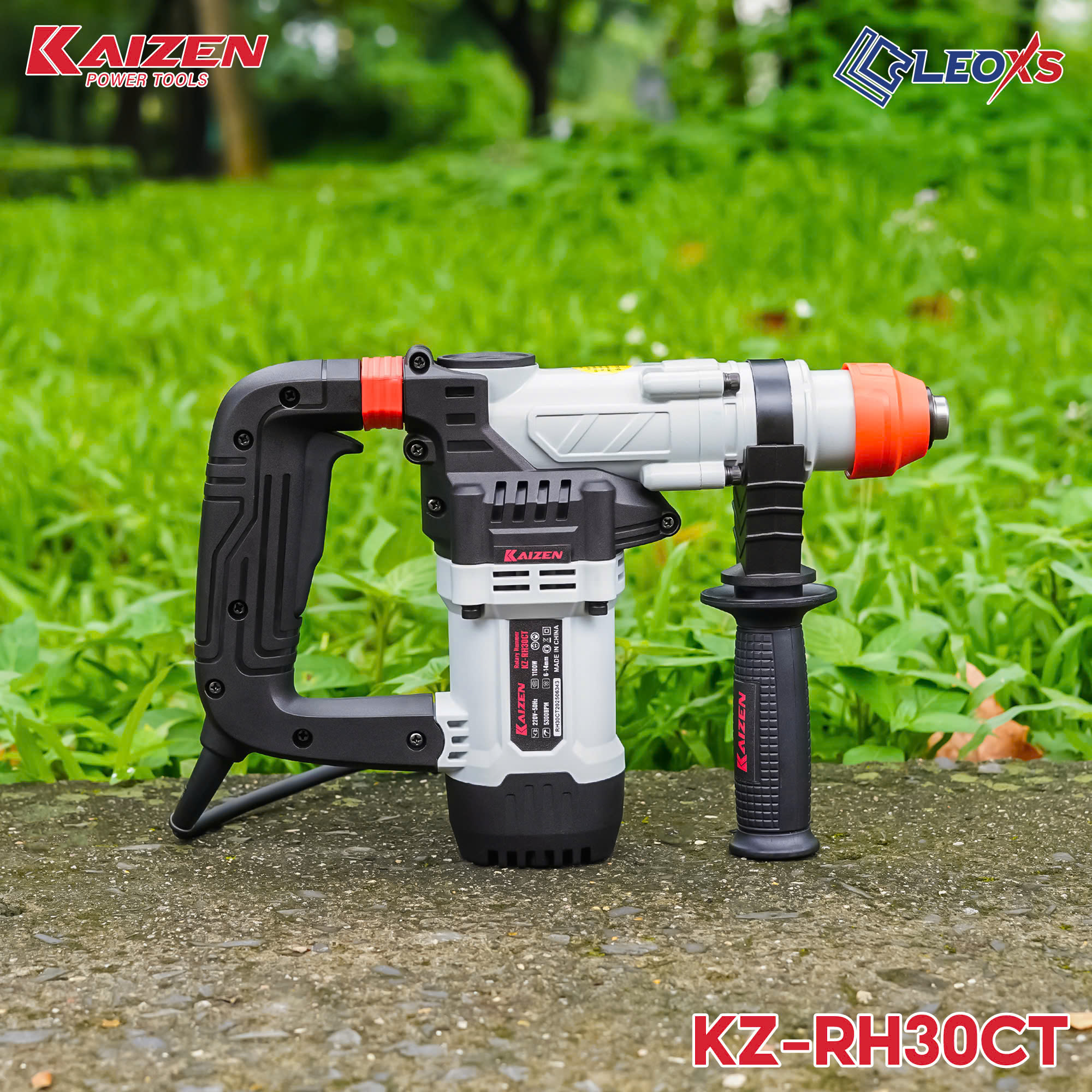 Máy Khoan Búa 2 Chức Năng KAIZEN KZ-RH30CT 1100W Khoan Đục Bê Tông SDS Plus 6-14mm