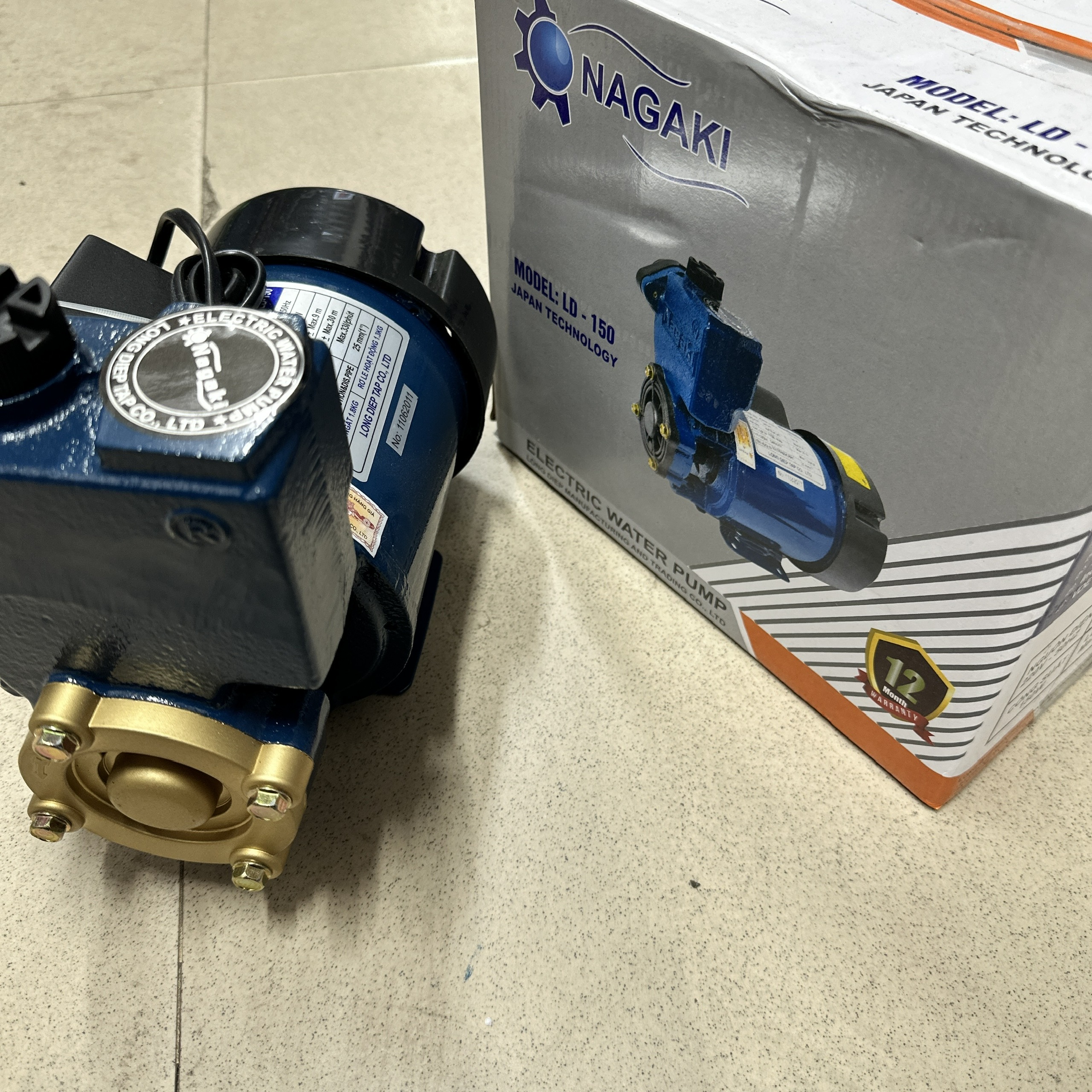 MÁY BƠM CHÂN KHÔNG ĐẨY CAO NAGKY LD-150 150W SỬ DỤNG BƠM NƯỚC LÊN CAO VÀ CẤP NƯỚC SINH HOẠT
