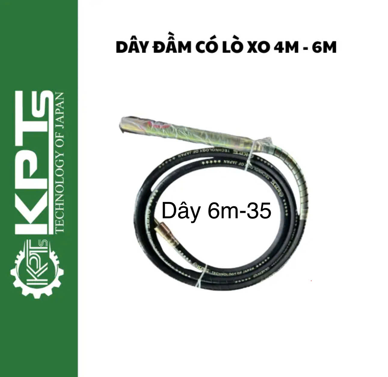 DÂY ĐẦM RUNG KPTs KPT-50/4LX PHI 50 LOẠI DÀI 4M CÓ LÒ XO