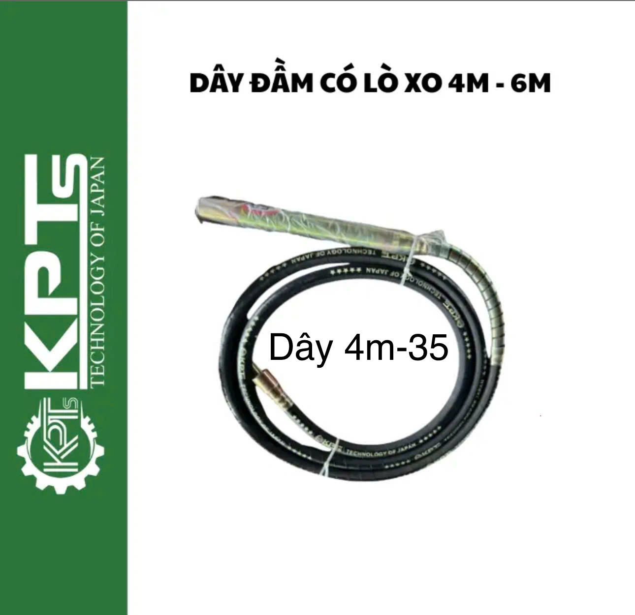 VÒI ĐẦM DÂY ĐẦM DÙI ĐIỆN KPTs KPT-35/4B PHI 35 LOẠI DÀI 4M KHÔNG LÒ XO LÕI DÂY DÀY VÀ TO KHẤY BÊ TÔNG DỄ DÀNG HƠN