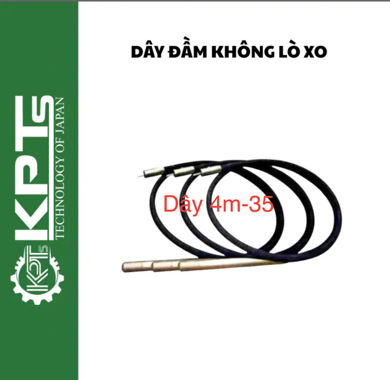 VÒI ĐẦM DÂY ĐẦM DÙI ĐIỆN KPTs KPT-35/4B PHI 35 LOẠI DÀI 4M KHÔNG LÒ XO LÕI DÂY DÀY VÀ TO KHẤY BÊ TÔNG DỄ DÀNG HƠN