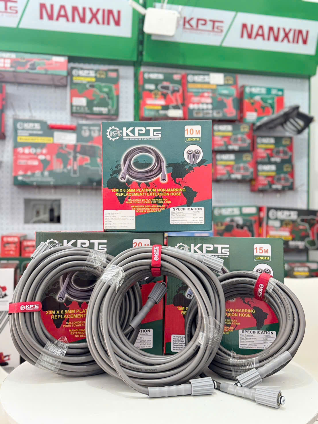 DÂY RỬA XE KPTs KPT-10MAX CAO ÁP REN ĐỒNG 22CM HÀNG CAO CẤP 10M