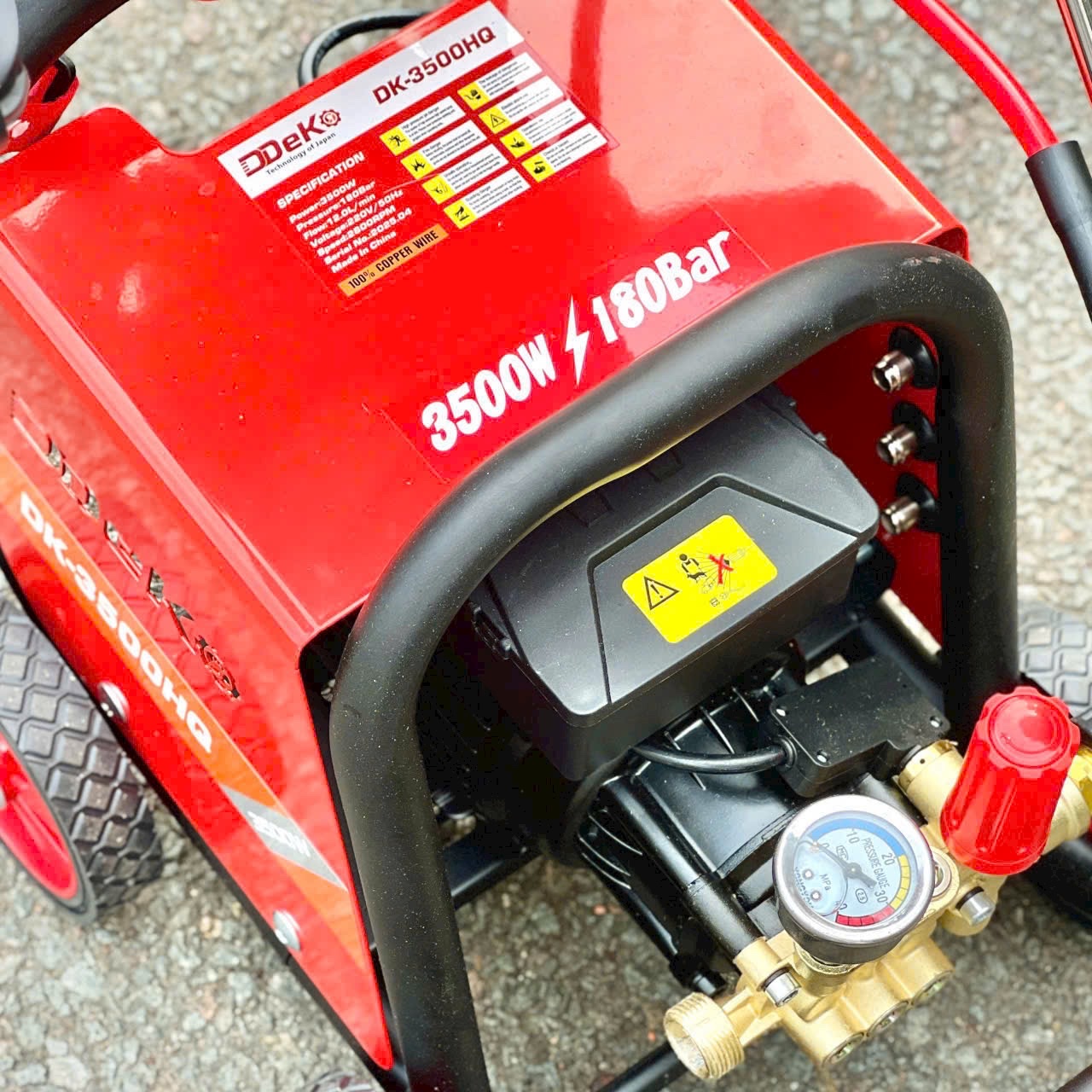 MÁY XỊT RỬA XE CAO ÁP CÓ CHỈNH ÁP CÓ ÁT CHỐNG GIẬT DDEKO DK-3500HQ 3500W