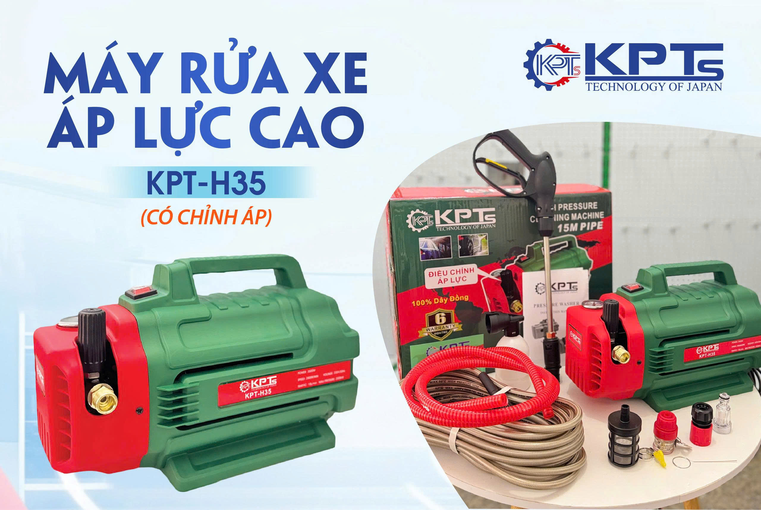 MÁY RỬA XE ÁP LỰC CAO KPTs KPT-H35 3500W 200BAR 7L