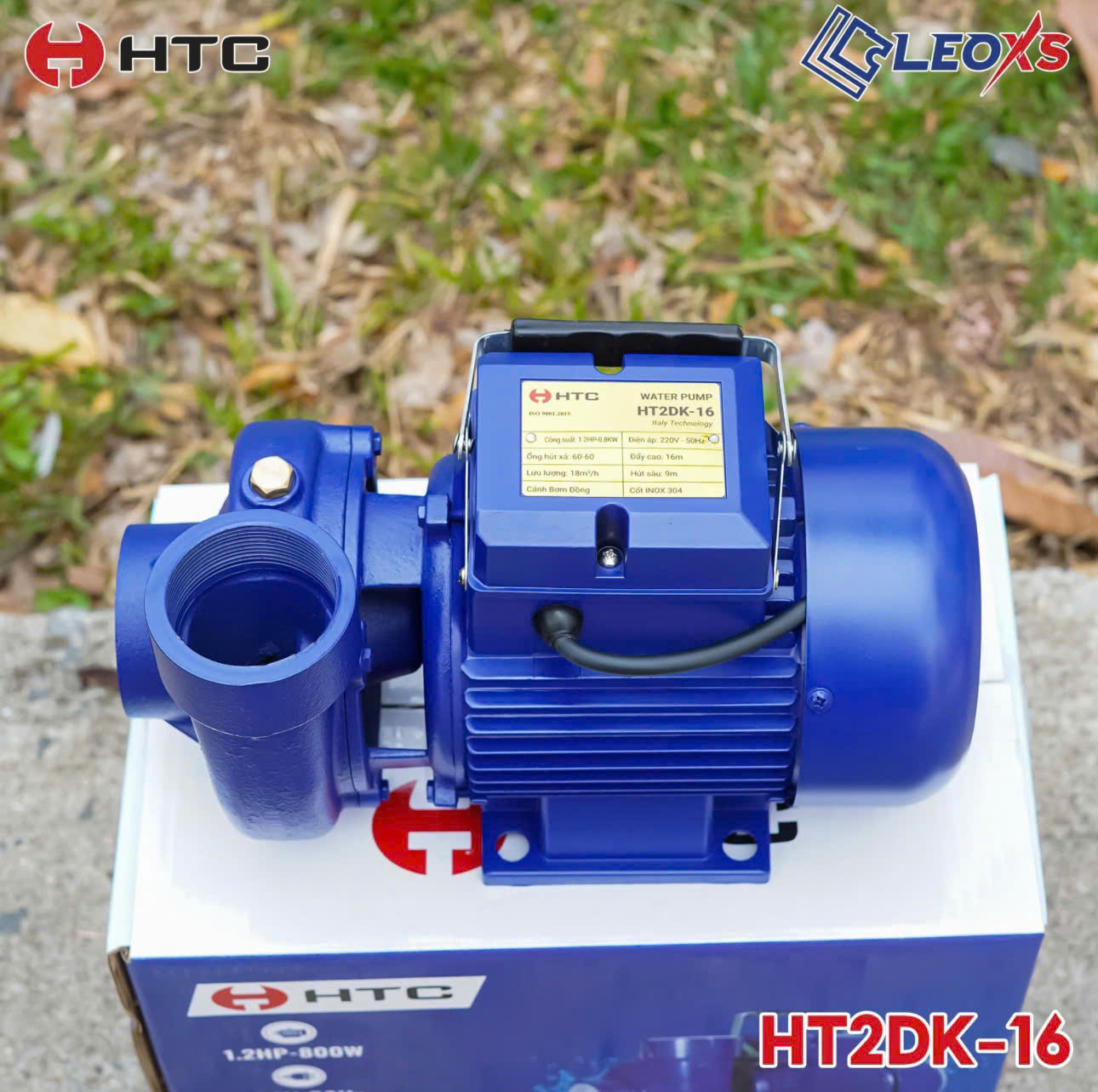 Máy Bơm Ly Tâm HTC HT2DK-16 Cánh Đồng Cốt INOX 304 Ống 60-60 Có Rơ Le Nhiệt