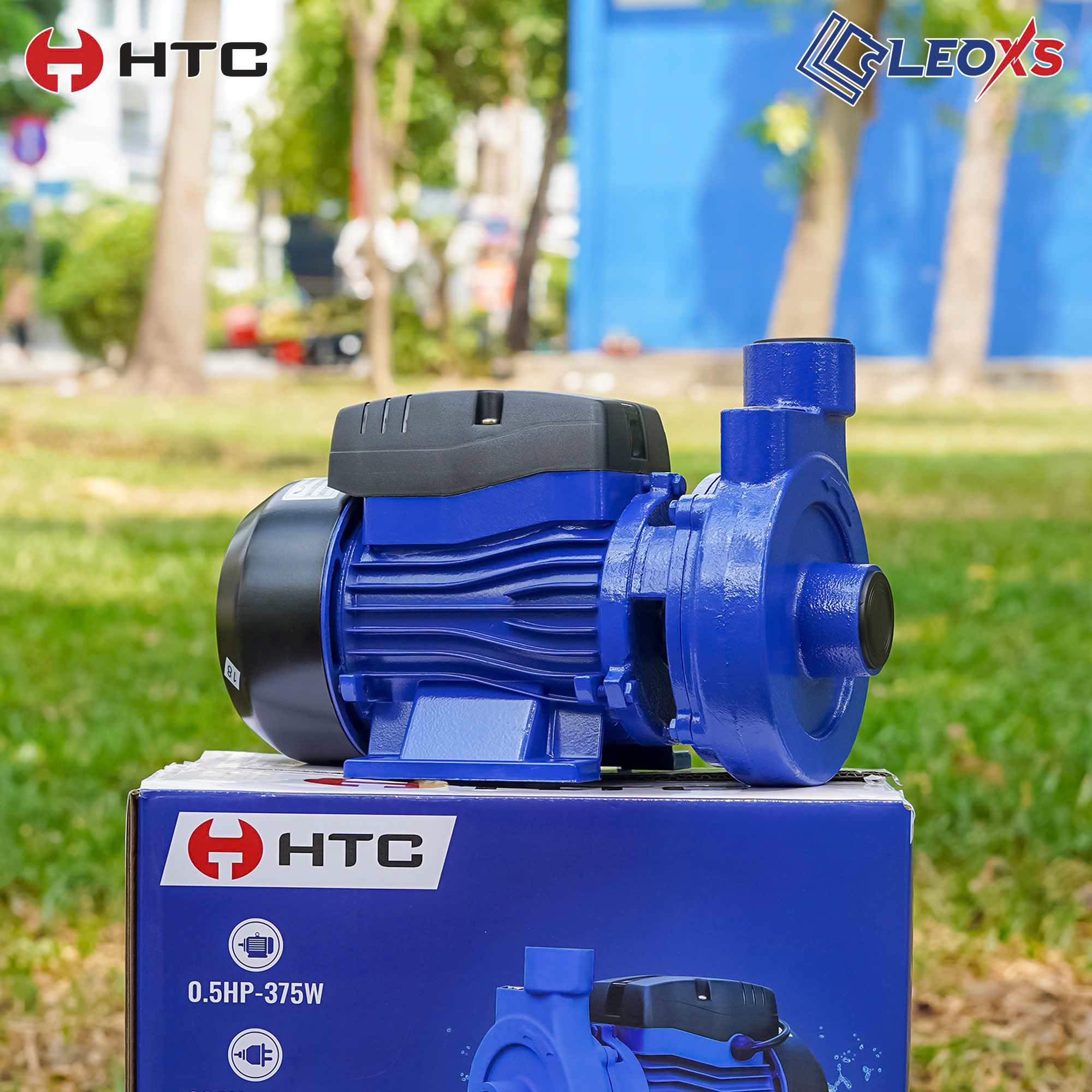 Máy Bơm Nước Ly Tâm 375W HT1DK-18 – Bơm Tưới Tiêu Dân Dụng 105L/Phút Họng 34mm Có Rơ Le Nhiệt